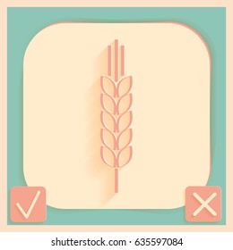 wheat spike ears icon