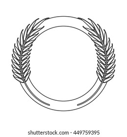 Wheat spike icon design Isolated vector illustration