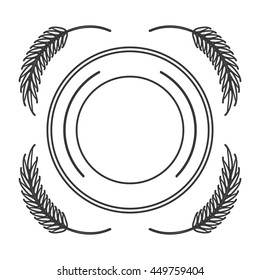 Wheat spike icon design Isolated vector illustration