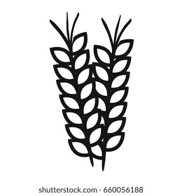 wheat spike isolated icon