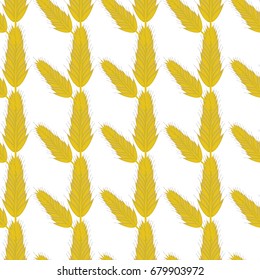 Wheat spike pattern seamless for any design vector illustration