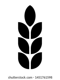 Wheat. Wheat spike symbol. Vector illustration as an element for design.