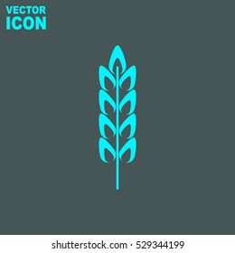 Wheat spike vector icon
