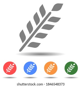 Wheat spike vector icon isolated