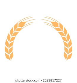 Ilustración vectorial de corona de laurel de espiguilla de trigo