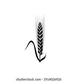 Weizenspitzen-Zeilensymbol. Symbol des Weizenbetriebs. Liner-Stil. Vektorgrafik.