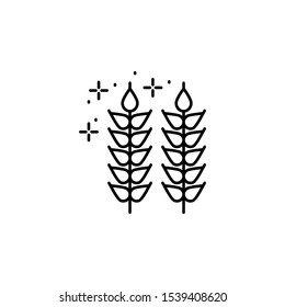 Wheat, spikes icon. Simple line, outline vector of Thanksgiving day icons for ui and ux, website or mobile application