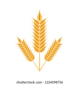 wheat spikes isolated icon
