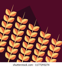 wheat spikes pattern background