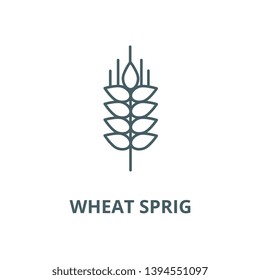 Wheat sprig vector line icon, linear concept, outline sign, symbol