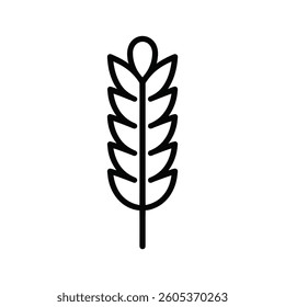 Wheat Stalk black Vector icon food white background design