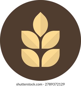 Wheat stalk icon in a circle