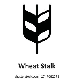 Wheat Stalk Vector Icon which can easily modify or edit

