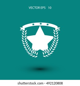 wheat star vector, flat design best vector icon