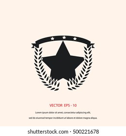 wheat star vector, flat design best vector icon