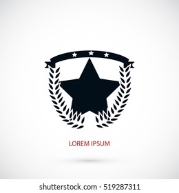 wheat star vector, flat design best vector icon