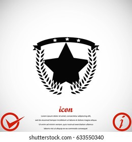 wheat star vector, flat design best vector icon