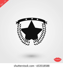 wheat star vector, flat design best vector icon