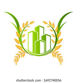 Símbolo de estadísticas de trigo o plantilla de icono