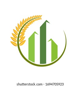 Símbolo de estadísticas de trigo o plantilla de icono