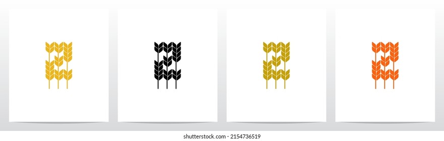 Wheat Stems Forming Letter Logo Design Z