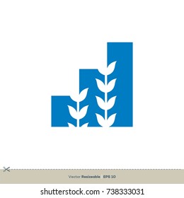 Wheat Stock Exchange Vector Logo Template Illustration Design. Vector EPS 10.