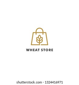 Wheat Store Logo Template vector illustration