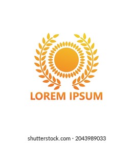 Diseño de la plantilla del logotipo del Sol de trigo