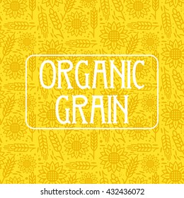 wheat, sunflower background. vector