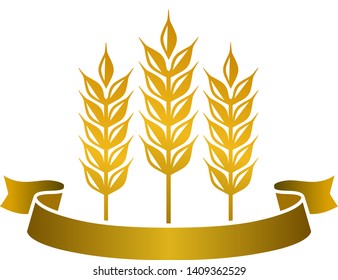 Wheat  symbol mark material -gold