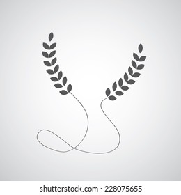 wheat symbol on gray background 
