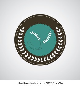 wheat symbol on gray background 