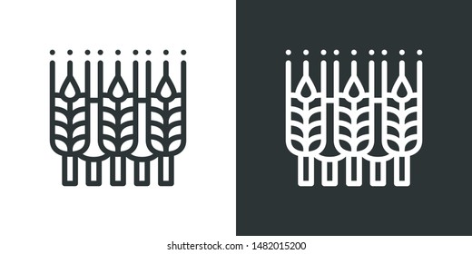Wheat Symbol Sign Icon Vector