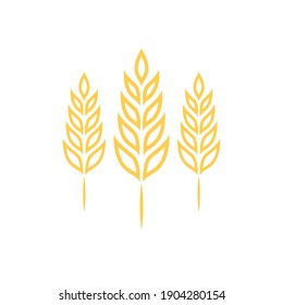 Wheat symbol vector. Wheat logo design.