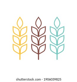 Wheat symbol vector. Wheat logo design.
