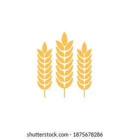 Wheat symbol vector. Oat logo design.