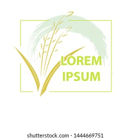 wheat themed design logo template