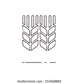 Wheat thin line icon. Mbe minimalism style