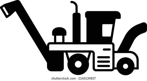 Wheat Threshing machine Concept Vector Icon Design, Agricultural machinery Symbol, Industrial agriculture Vehicles Sign, Farming equipment Stock illustration