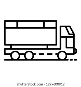 Wheat truck icon. Outline wheat truck vector icon for web design isolated on white background