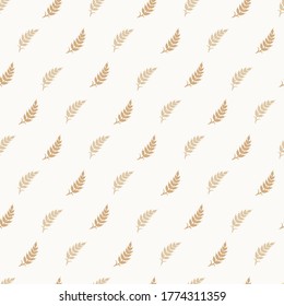 Wheat Vector Cartoon Background Seamless Pattern