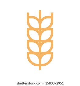 wheat vector  color line icon