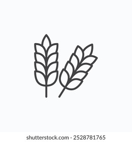 Wheat vector flat icon set.eps