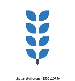 wheat vector glyph color icon 