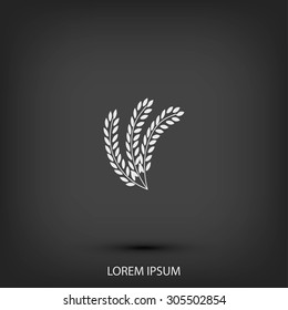 wheat vector icon