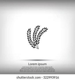 wheat vector icon