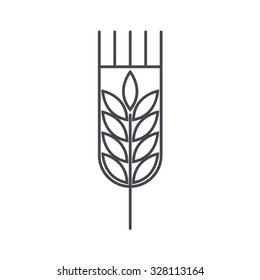 wheat vector icon