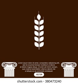 Wheat vector icon