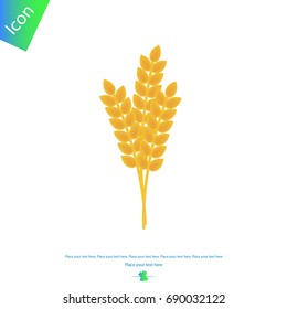 Wheat vector icon