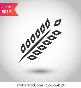 Wheat vector icon. Agriculture vector icon sign. EPS 10